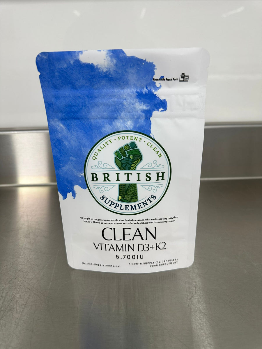Clean Vitamin D+K (5,700IU) - British Supplements