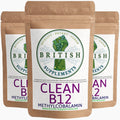 Clean B12 (Methylcobalamin 1,300ug) - British Supplements