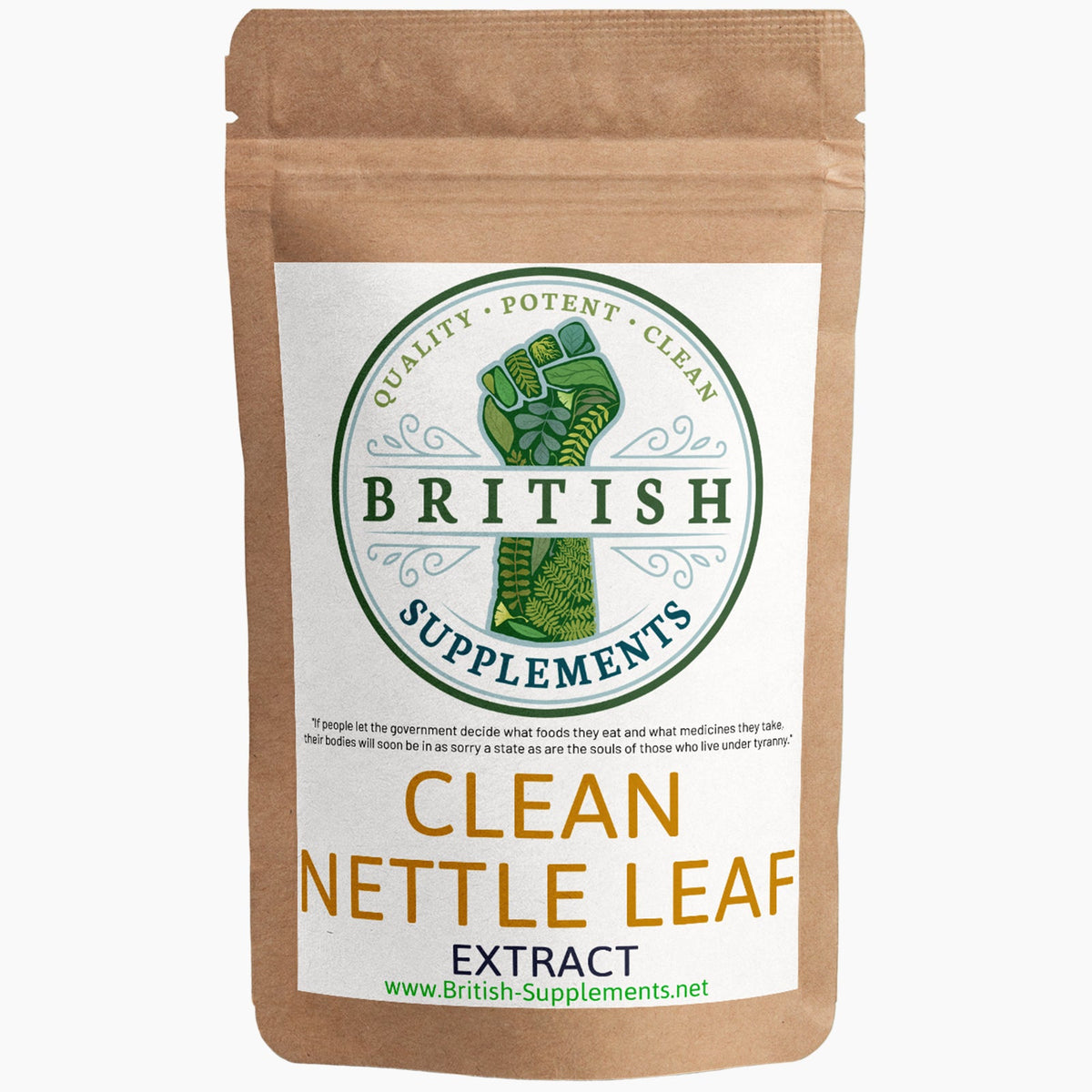 Clean Genuine Stinging Nettle Leaf Supplement British Supplements