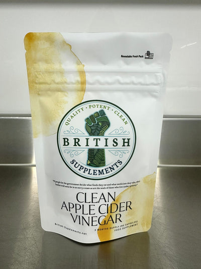 Clean Apple Cider Vinegar (58mg acetic acid) - British Supplements