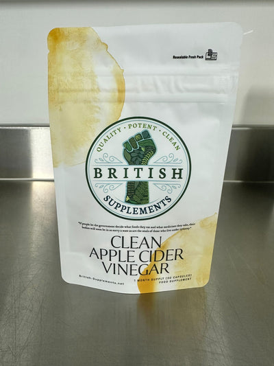 Clean Apple Cider Vinegar (58mg acetic acid) - British Supplements