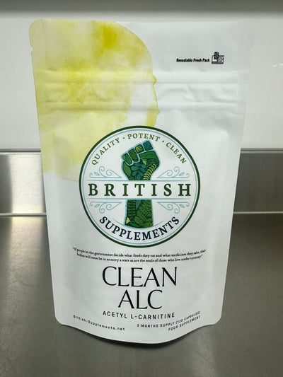 Clean Genuine Acetyl L - Carnitine (ALC) + Uptake Blend - British Supplements