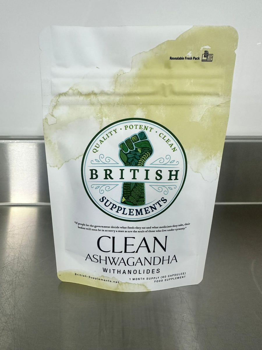 Clean Genuine Ashwagandha + Uptake Blend - British Supplements
