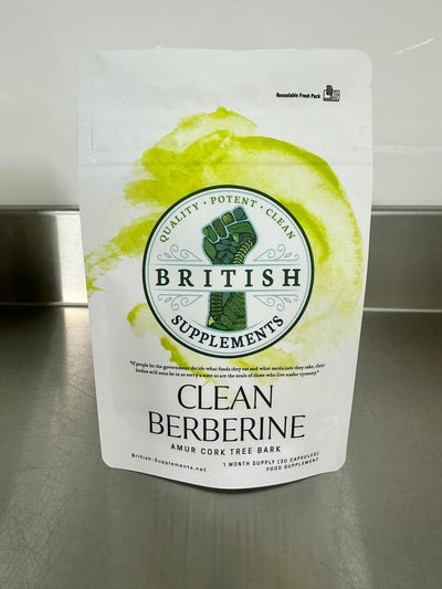 Clean Genuine Berberine 14,787mg + Uptake Blend - British Supplements