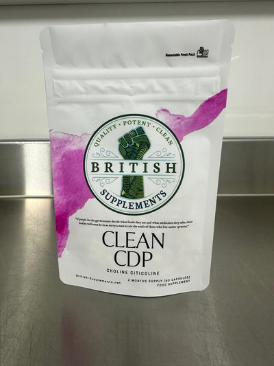 Clean Genuine CDP Choline Citicoline + Uptake Blend - British Supplements