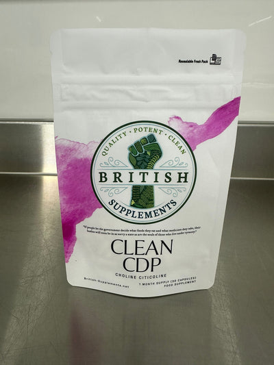 Clean Genuine CDP Choline Citicoline + Uptake Blend - British Supplements