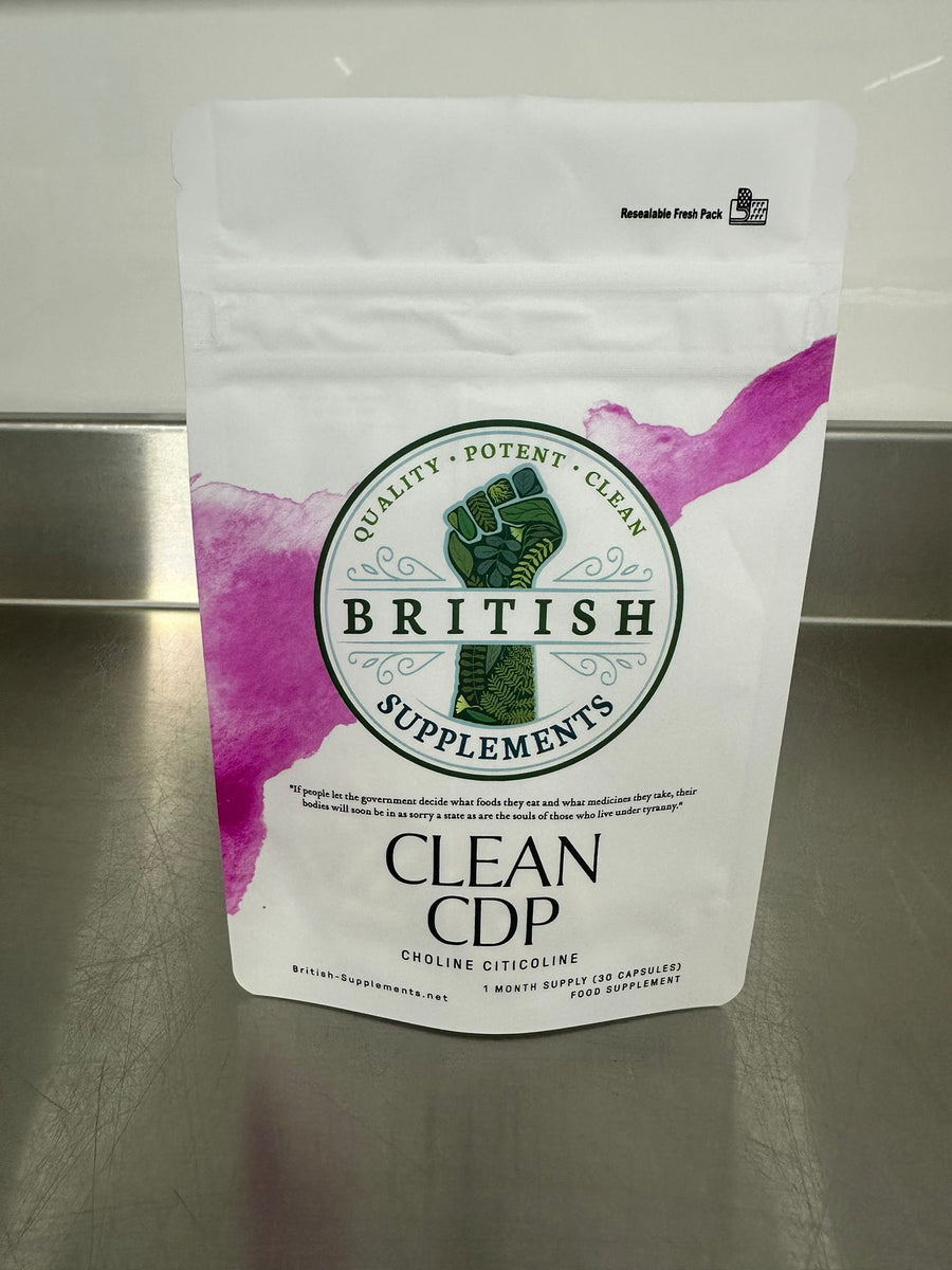 Clean Genuine CDP Choline Citicoline + Uptake Blend - British Supplements