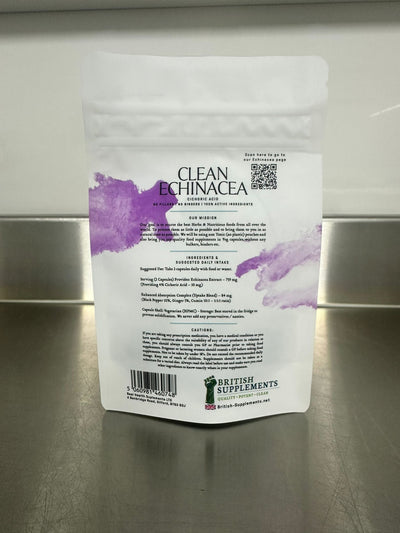 Clean Genuine Echinacea Extract + Uptake Blend - British Supplements
