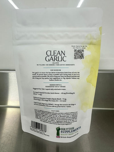Clean Genuine Garlic Extract + Uptake Blend - British Supplements