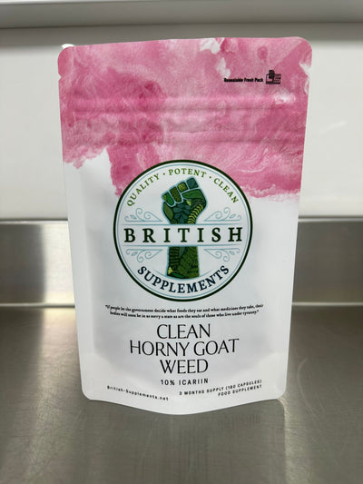 Clean Genuine Horny Goat Weed (Epimedium) + Uptake Blend - British Supplements