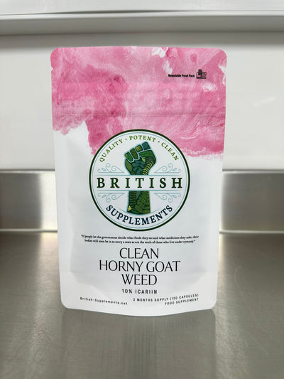 Clean Genuine Horny Goat Weed (Epimedium) + Uptake Blend - British Supplements