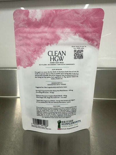 Clean Genuine Horny Goat Weed (Epimedium) + Uptake Blend - British Supplements