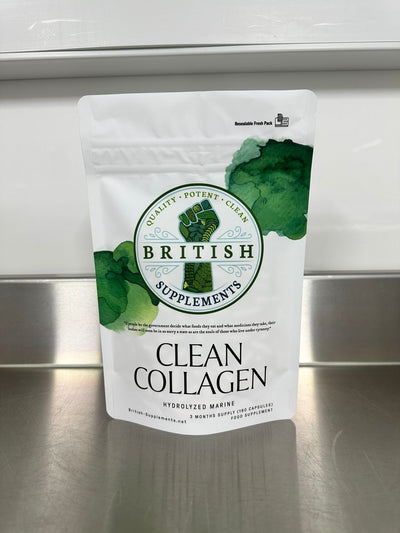 Clean Genuine Hydrolyzed Marine Collagen, Low DA 1,000 - 2,000 - British Supplements