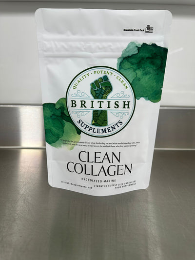 Clean Genuine Hydrolyzed Marine Collagen, Low DA 1,000 - 2,000 - British Supplements