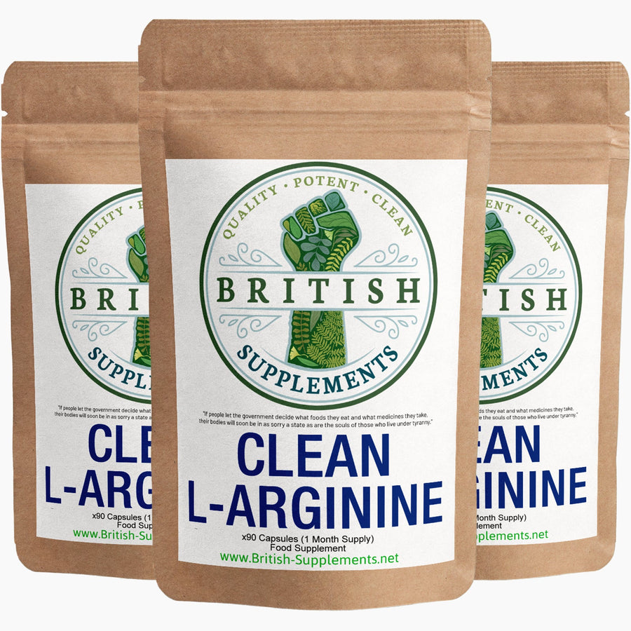 Clean Genuine L - Arginine Supplement - British Supplements