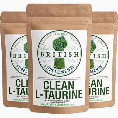 Clean Genuine L - Taurine Supplement - British Supplements
