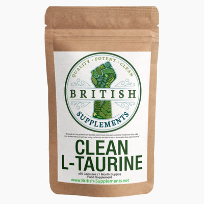 Clean Genuine L - Taurine Supplement - British Supplements