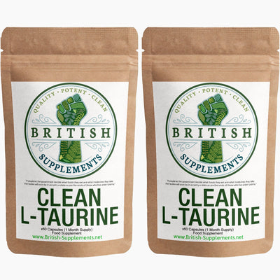 Clean Genuine L - Taurine Supplement - British Supplements