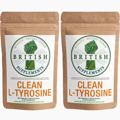 Clean Genuine L - Tyrosine Supplement - British Supplements