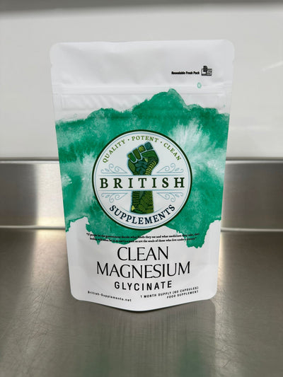 Clean Genuine Magnesium Glycinate - British Supplements