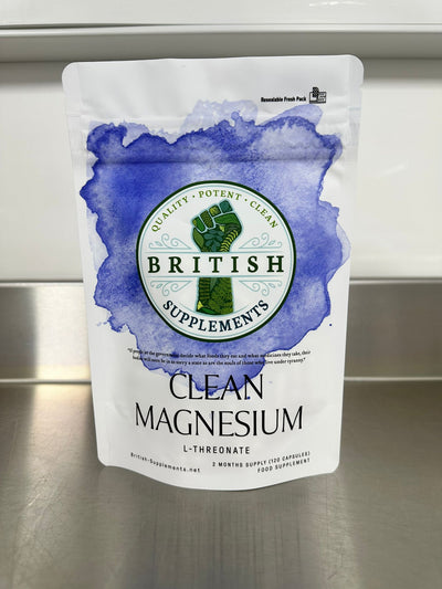 Clean Genuine Magnesium L - Threonate + Uptake Blend - British Supplements