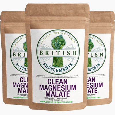 Clean Genuine Magnesium Malate Supplement - British Supplements
