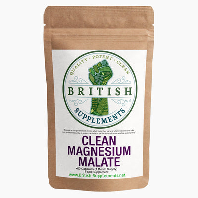 Clean Genuine Magnesium Malate Supplement - British Supplements