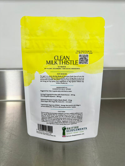 Clean Genuine Milk Thistle Extract + Uptake Blend - British Supplements