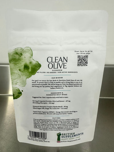Clean Genuine Olive Leaf Extract + Uptake Blend - British Supplements