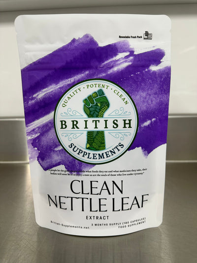 Clean Genuine Stinging Nettle Leaf Extract + Uptake Blend - British Supplements