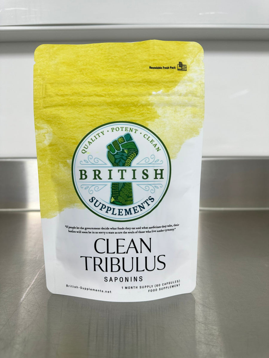 Clean Genuine Tribulus Extract 11,480mg (1,033mg Saponins) - British Supplements