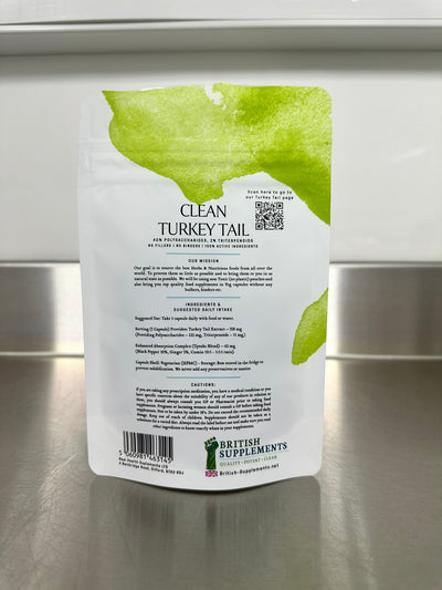 Clean Genuine Turkey Tail Supplement - British Supplements
