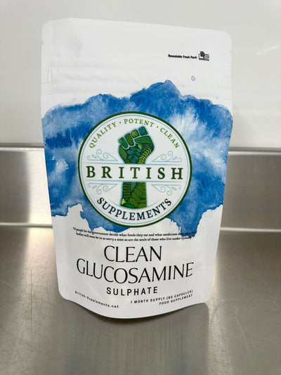Clean Genuine Vegetarian Glucosamine in Veg Capsules - British Supplements