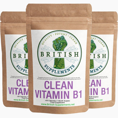 Clean Genuine Vitamin B1 Supplement - British Supplements