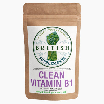 Clean Genuine Vitamin B1 Supplement - British Supplements