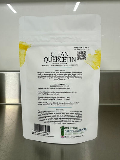 Clean Quercetin 651mg + Uptake Blend - British Supplements