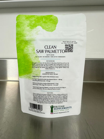 Clean Saw Palmetto Extract + Uptake Blend - British Supplements