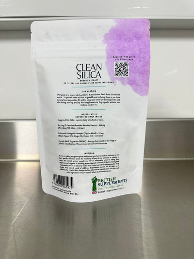 Clean Silica 648mg + 96mg Uptake Blend - British Supplements