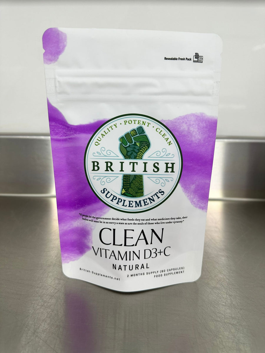 Clean Vitamin D3 + Natural Vitamin C Supplement – British Supplements