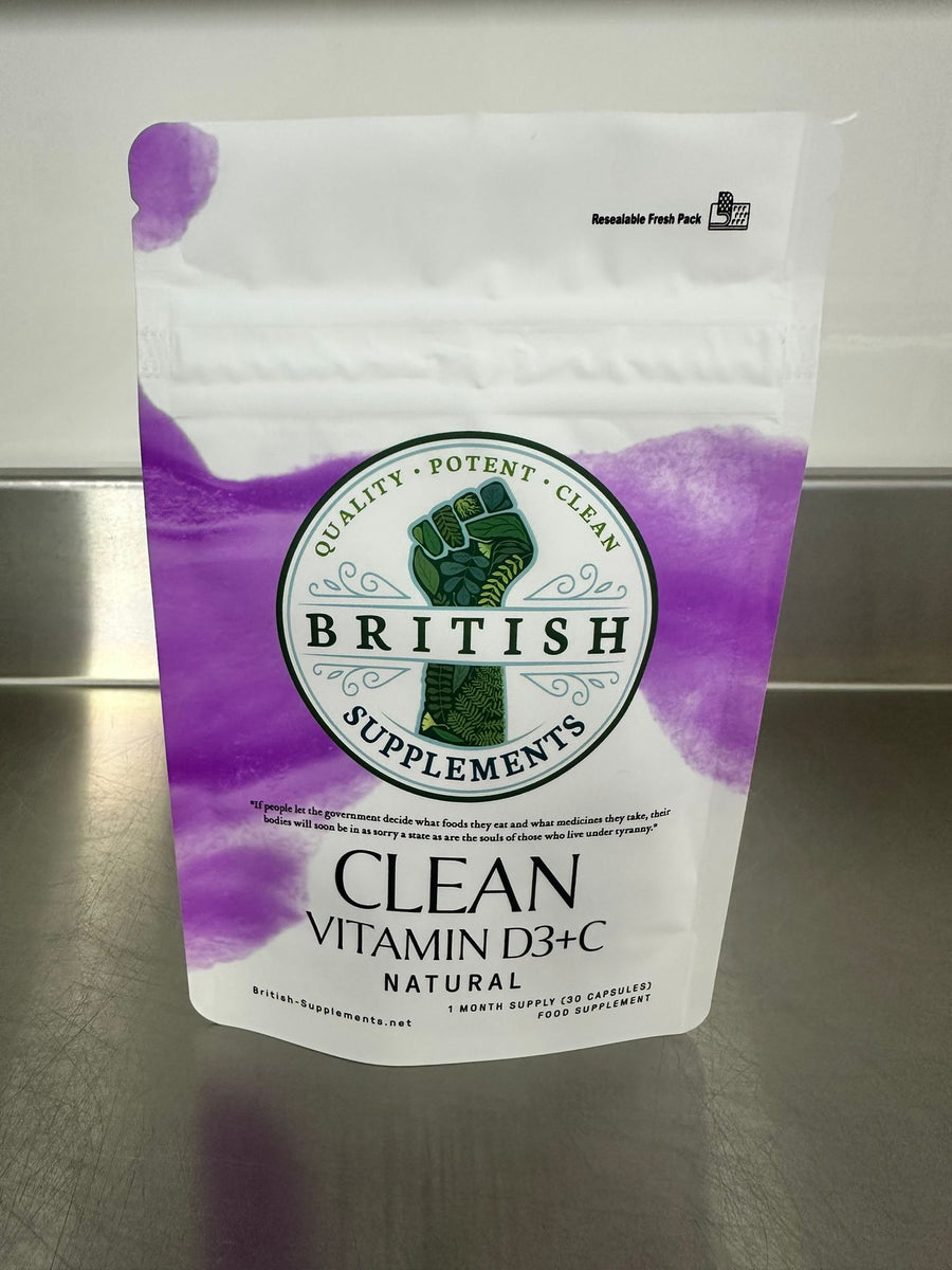 Clean Vitamin D3 + Natural Vitamin C Supplement – British Supplements