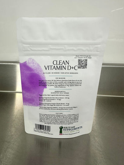 Clean Vitamin D3 + Natural Vitamin C - British Supplements