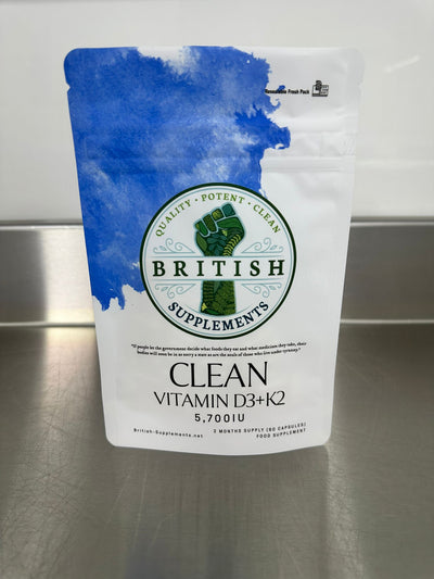 Clean Vitamin D+K (5,700IU) - British Supplements