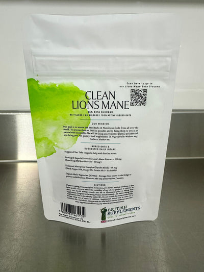 Lions Mane Extract 451mg (Beta Glucans 112mg) - British Supplements