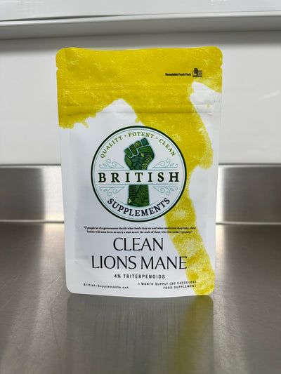Lions Mane Extract Triterpenoids Version + Uptake Blend - British Supplements