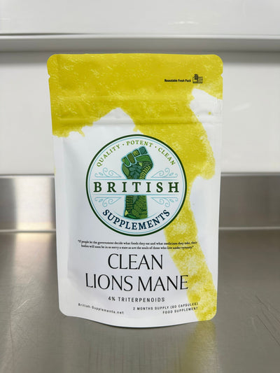 Lions Mane Extract Triterpenoids Version + Uptake Blend - British Supplements