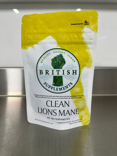 Lions Mane Extract Triterpenoids Version + Uptake Blend - British Supplements