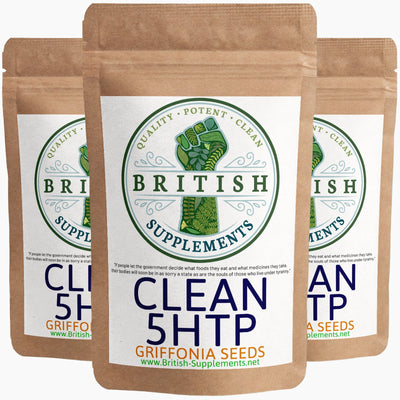 Clean Genuine 5-HTP 241.2mg + Uptake Blend - British Supplements