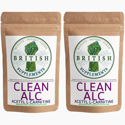 Clean Genuine Acetyl L-Carnitine (ALC) + Uptake Blend - British Supplements