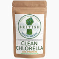 Clean Genuine Chlorella Caps 568mg (50% Protein) - British Supplements