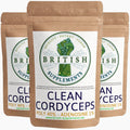 Clean Genuine Cordyceps polysaccharides 40%, Adenosine 1% - British Supplements